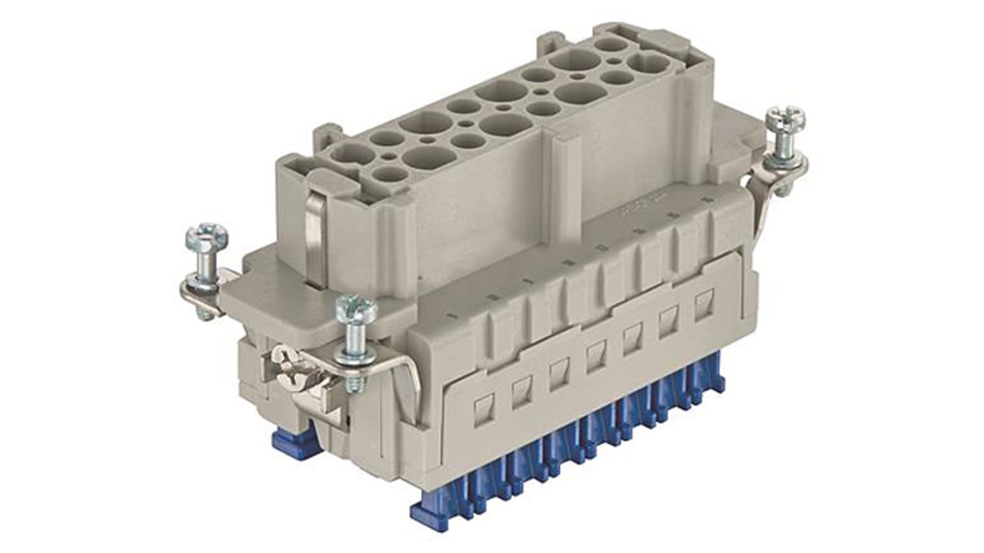 HARTING Han ES Press Industrie-Steckverbinder Kontakteinsatz, 16-polig 16A Buchse, Käfigklemme