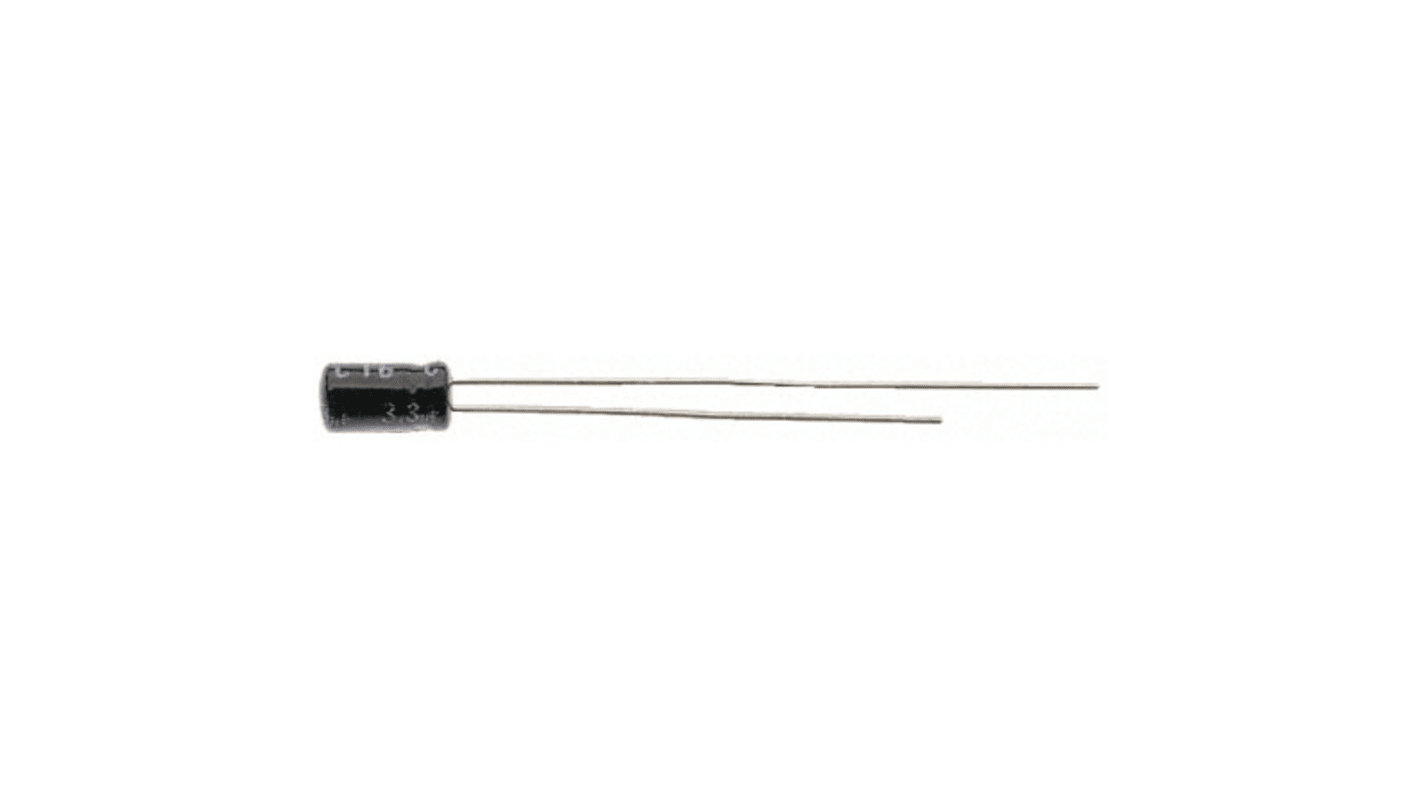 Panasonic KS-A, THT Aluminium-Elektrolyt Kondensator 10μF ±20% / 25V dc, Ø 5mm x 5mm, +85°C