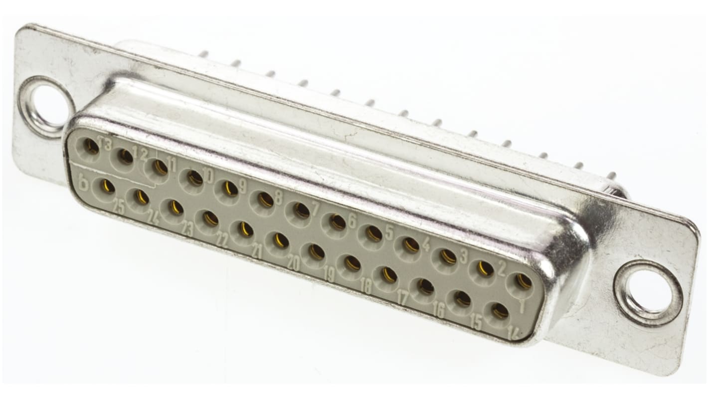 HARTING D-Sub Standard Sub-D Steckverbinder Buchse , 25-polig / Raster 2.76mm, Durchsteckmontage  Lötanschluss