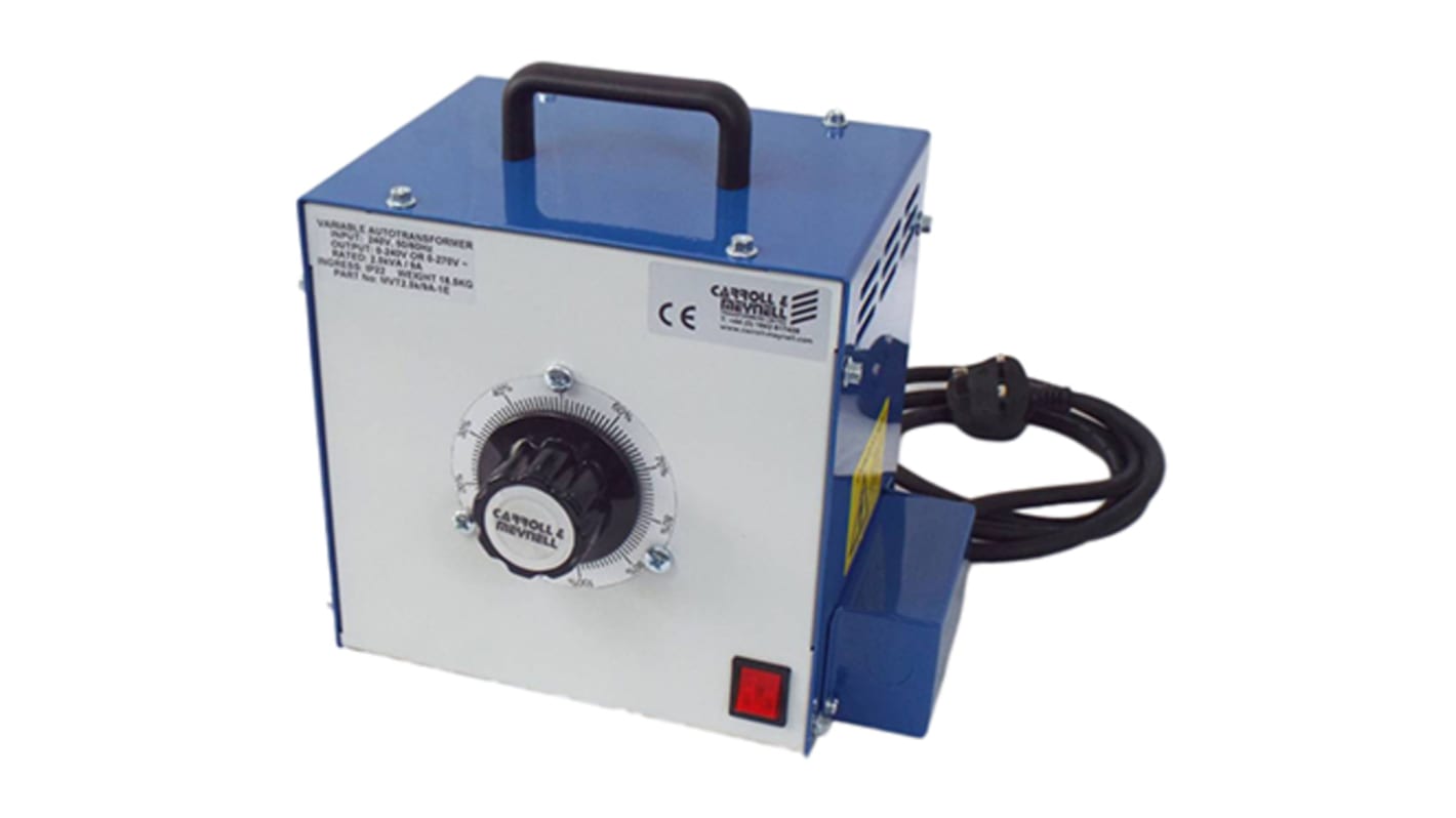 Variac, MVT1k/3.5A-1E, Tensión 240V, Potencia 1kVA, 1 Fase, 1 salida