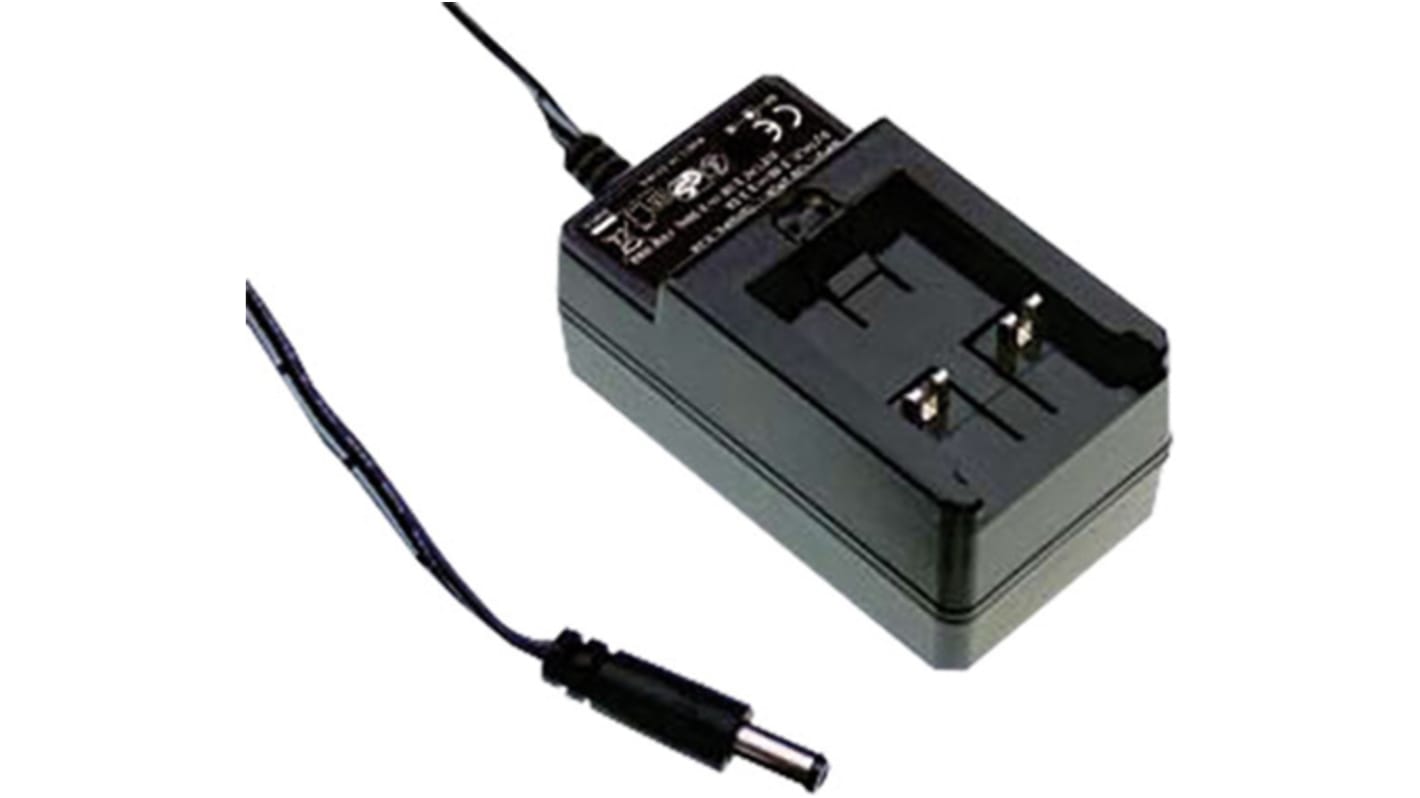 MEAN WELL 30W Plug-In AC/DC Adapter 24V dc Output, 1.25A Output