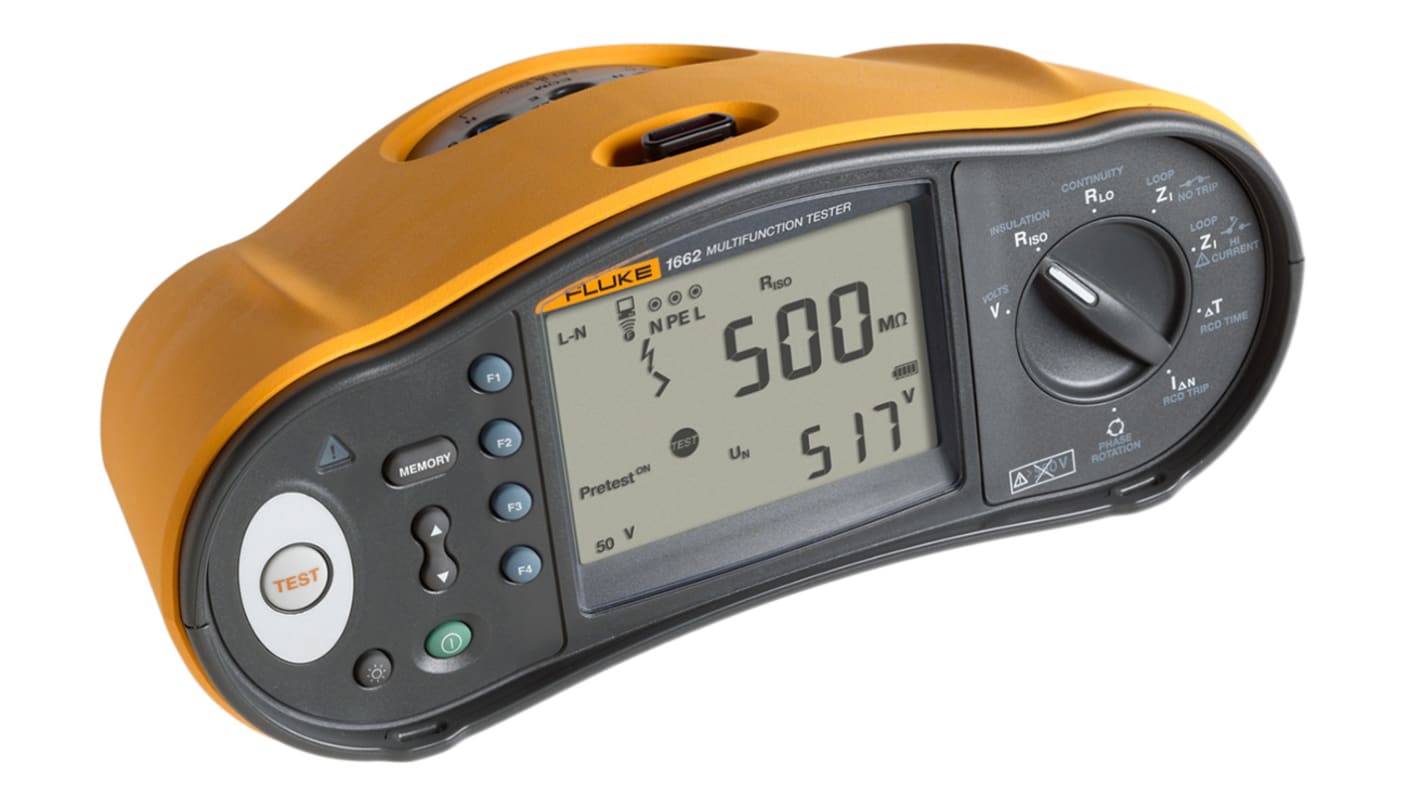 Fluke 1662 Installationstester Phase-Erde, Phase-Neutral autom.RCD Test 100 V, 250 V, 500 V, 1000 V RCD Rampentest