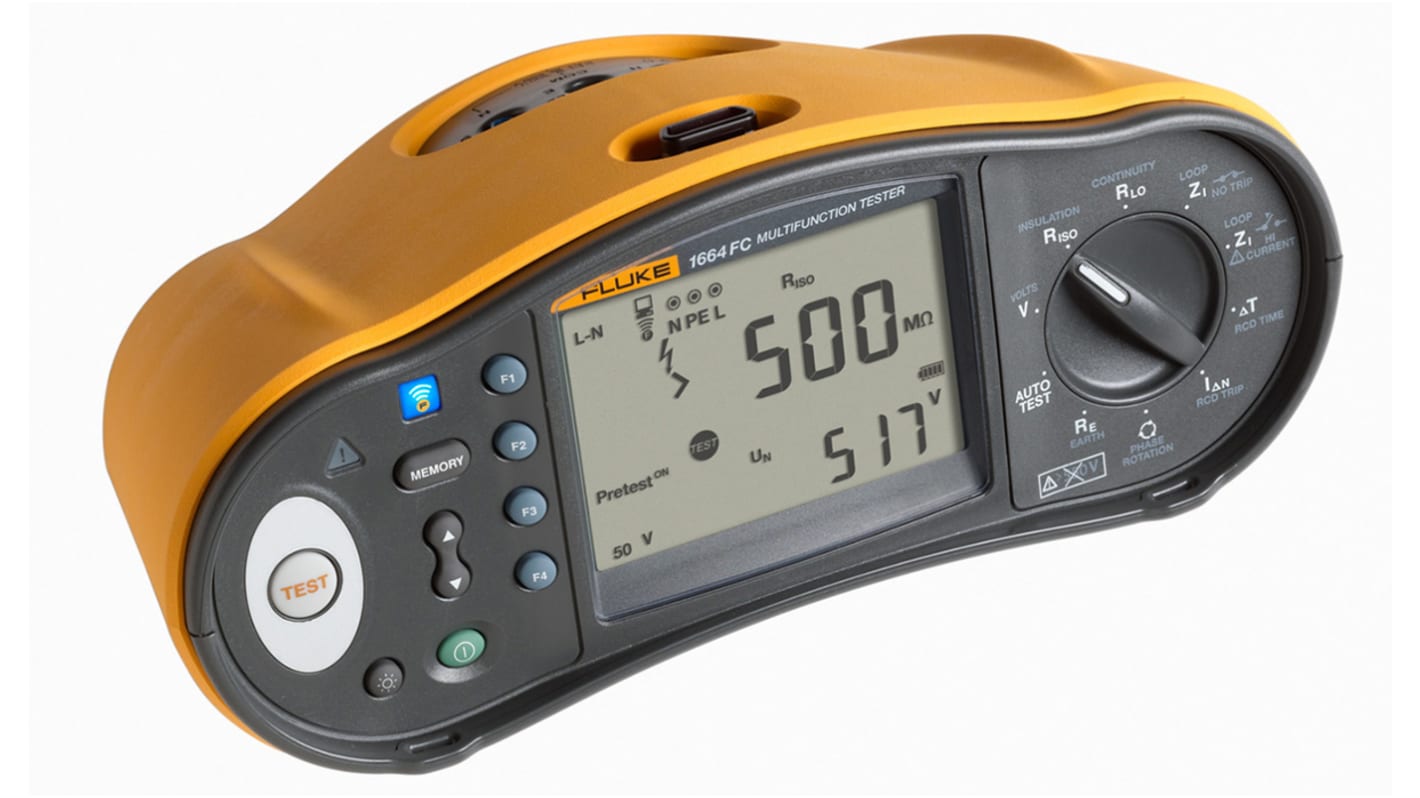 Fluke 1664FC Installationstester Phase-Erde, Phase-Neutral autom.RCD Test 50 V, 100 V, 250 V, 500 V, 1000 V RCD