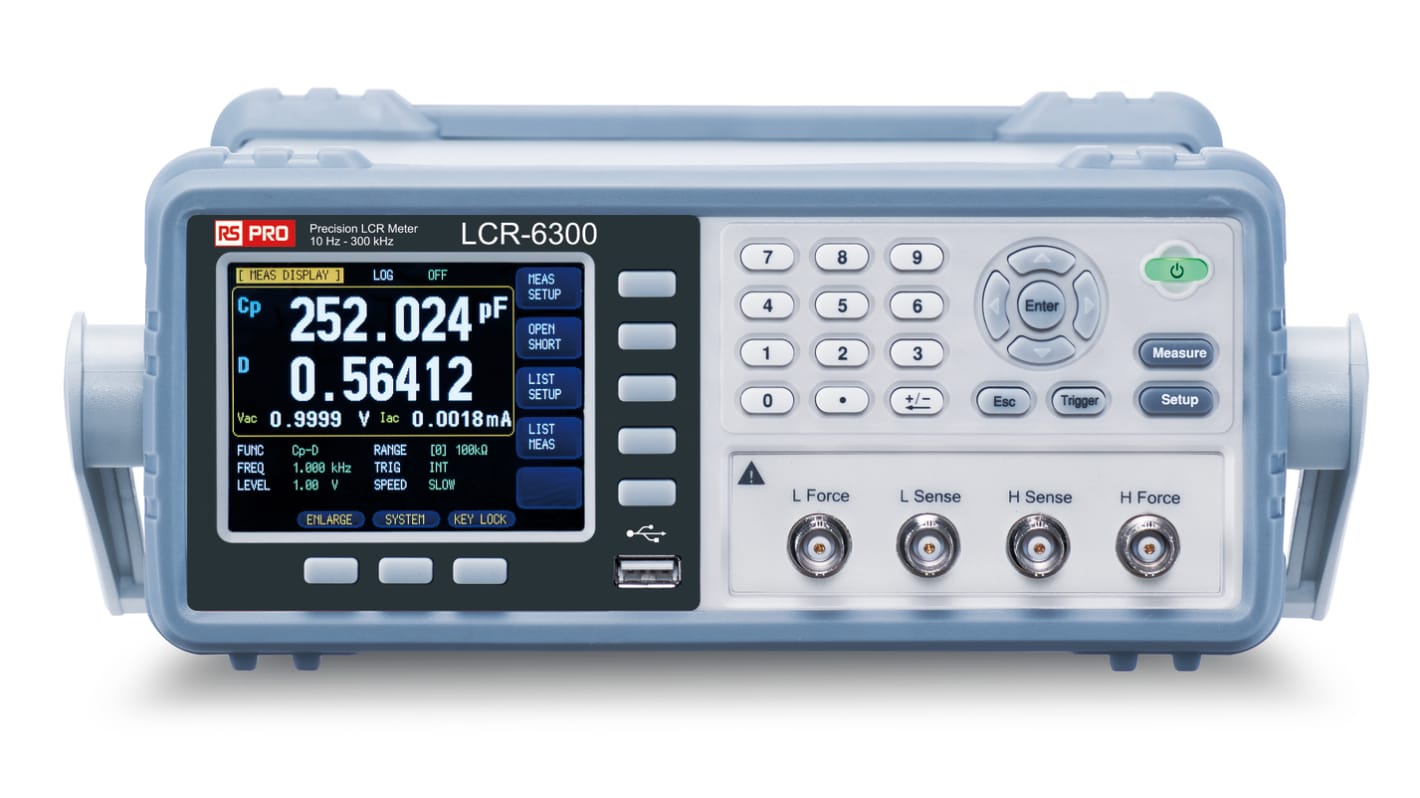 RS PRO LCR-6300 Bench LCR Meter 9.9mF, 99 MΩ, 9999H