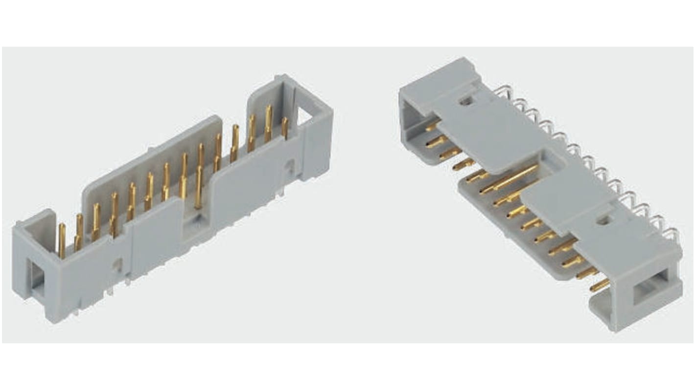 3M 2500 Series Straight Through Hole PCB Header, 20 Contact(s), 2.54mm Pitch, 2 Row(s), Shrouded