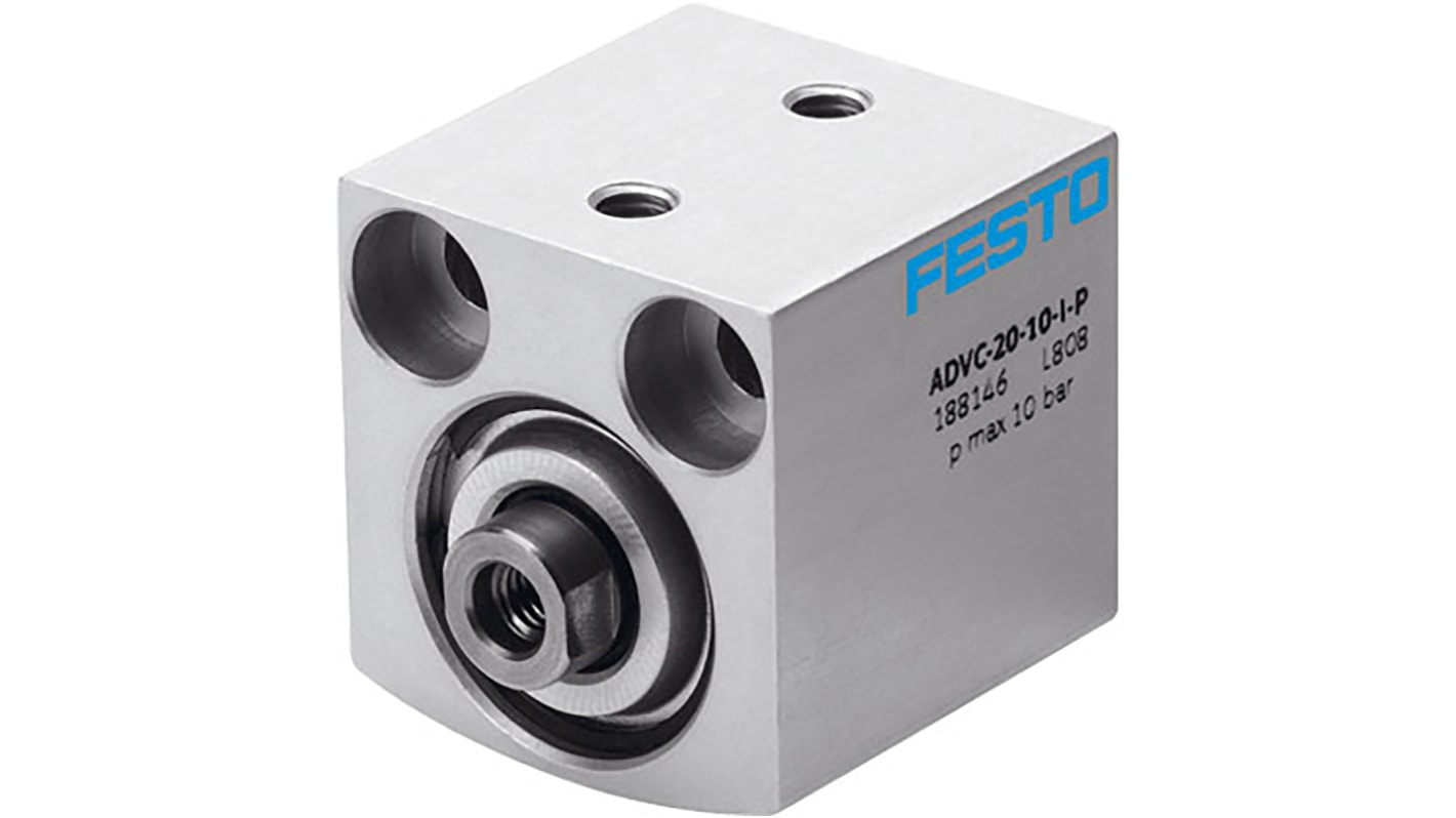 Festo ADVC 188117, M5 Pneumatikzylinder doppeltwirkend, Bohrung Ø 16mm / Hub 25mm, bis 10 bar