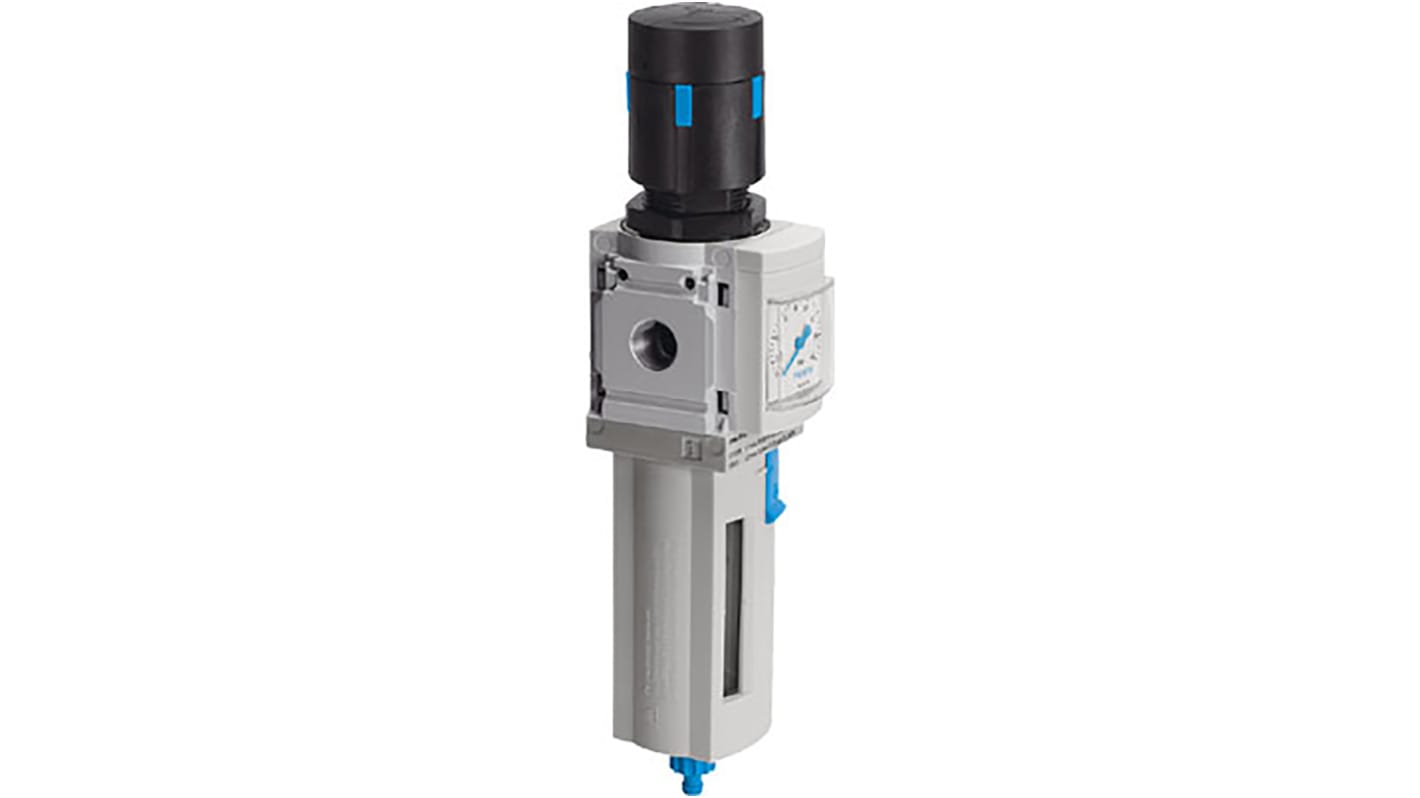 Festo Filterregulator, serie MS4-LFR, 5μm, Tilslutning: G 1/4, G1/4, 12 bar, 1/4 tomme, 1/4 tomme