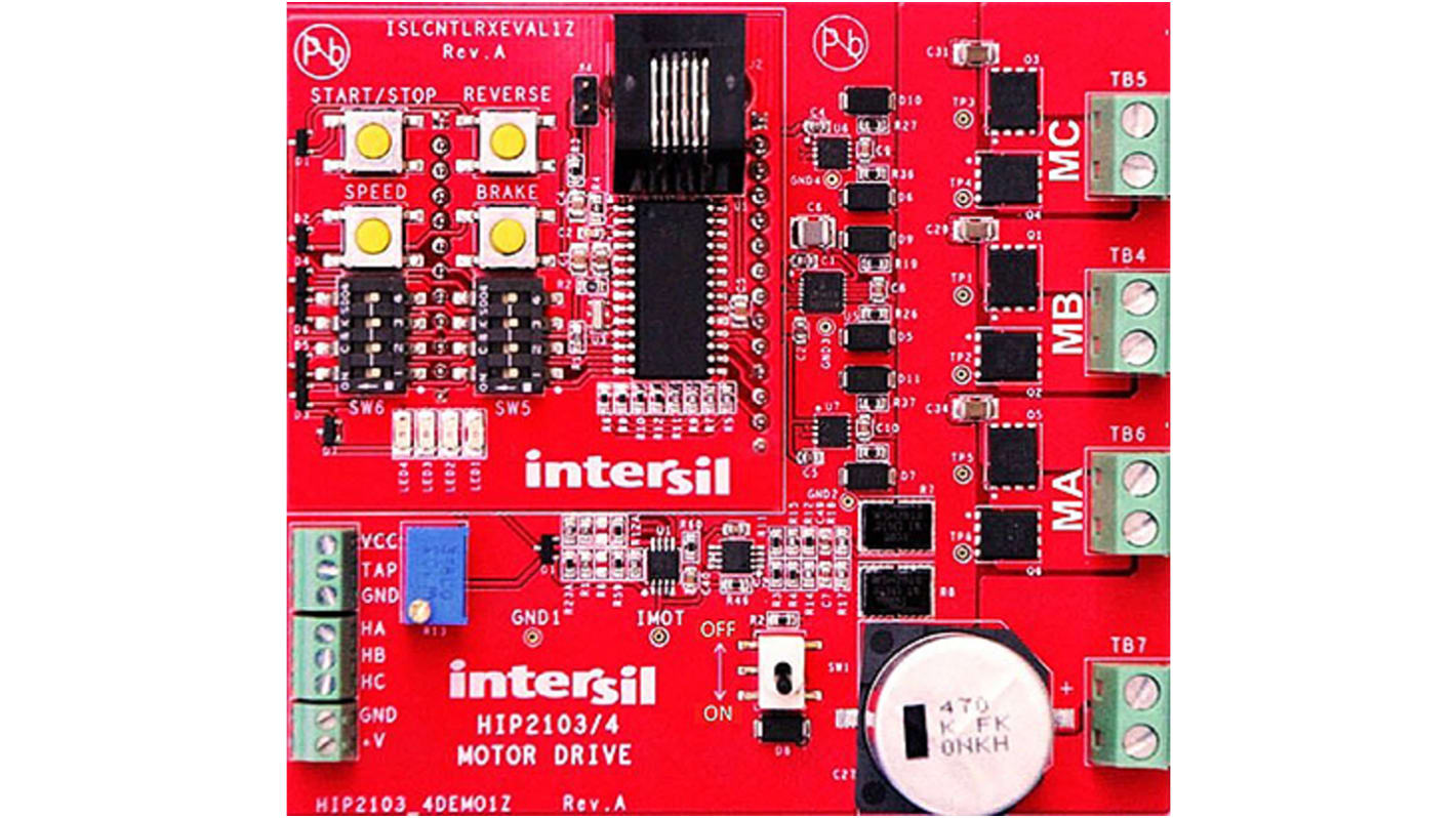 Placa de evaluación Driver de medio puente Renesas Electronics - HIP2103DBEVAL1Z