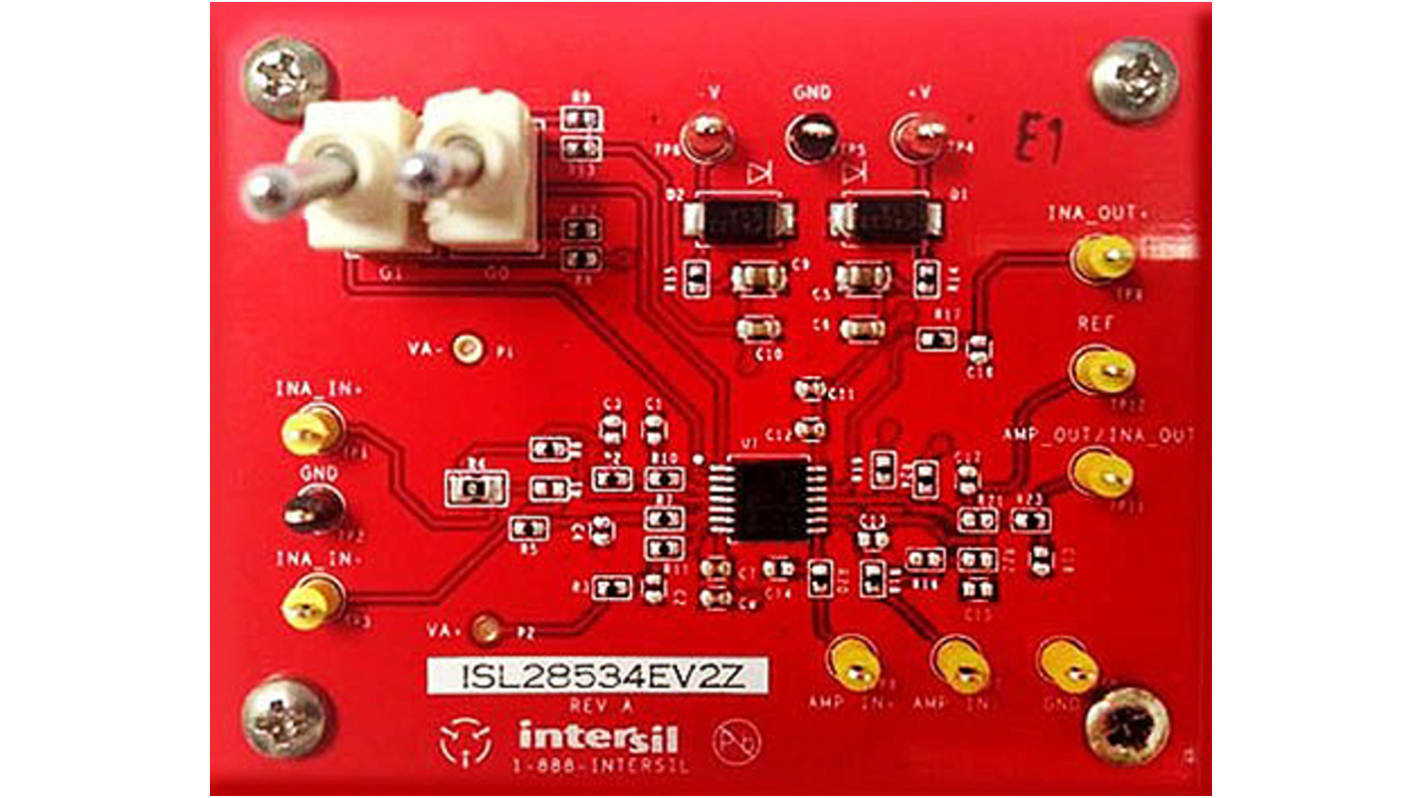 Placa de evaluación Amplificador de instrumentación Renesas Electronics - ISL28533EV2Z