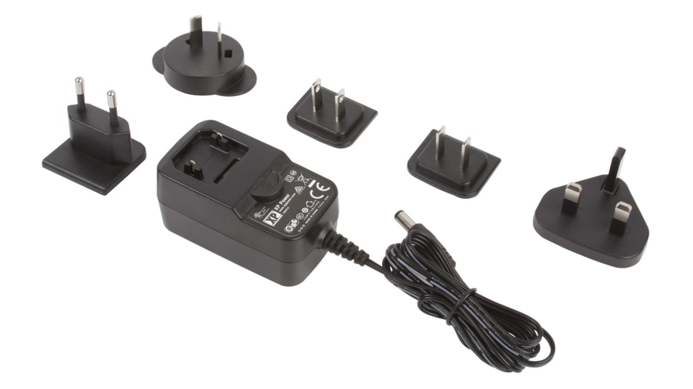 XP Power 12W Plug-In AC/DC Adapter 9V dc Output, 1.28A Output