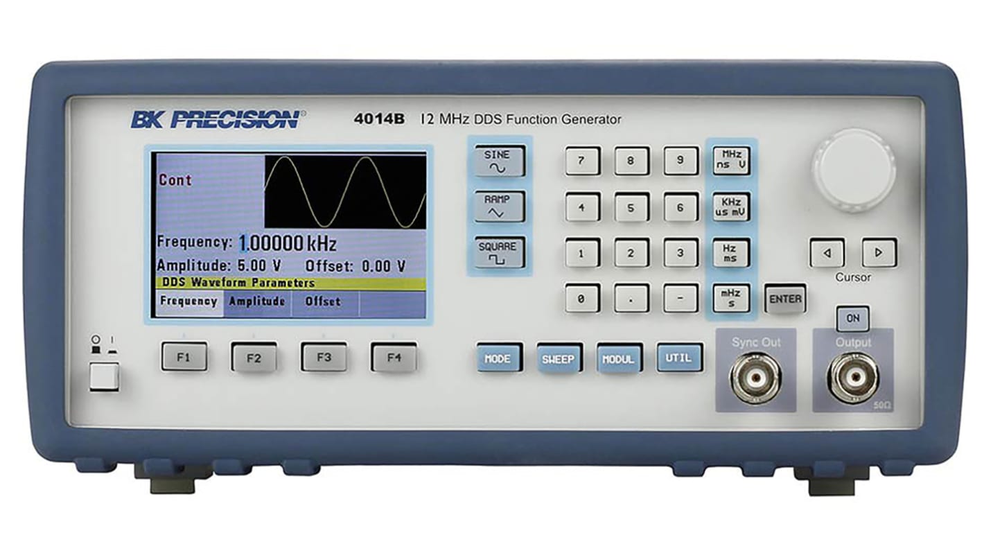 Generador de funciones BK Precision 4014B, onda sinusoidal de 0.01Hz → 12MHZ