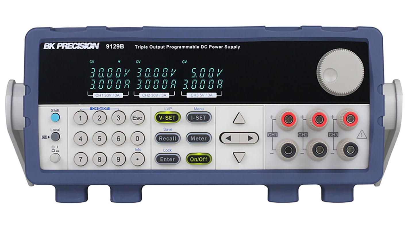 Alimentation de laboratoire, 30V, 3A, 3 sorties 195W