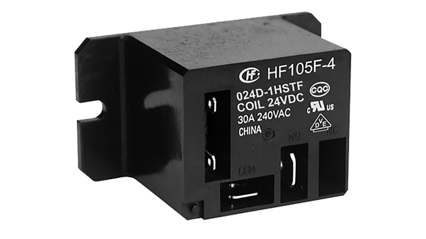 HF105F4/024D1HSTF Hongfa Europe GMBH Flange Mount Power Relay, 24V