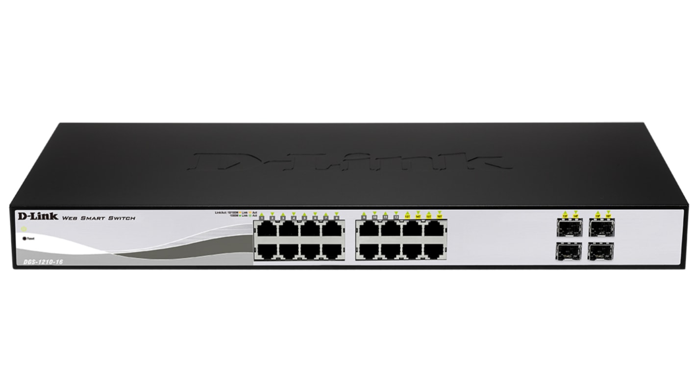 D-Link Nem 20 Port, Állványrögzítő készlet 10/100/1000Mbit/s Gigabit 16 4 Intelligens