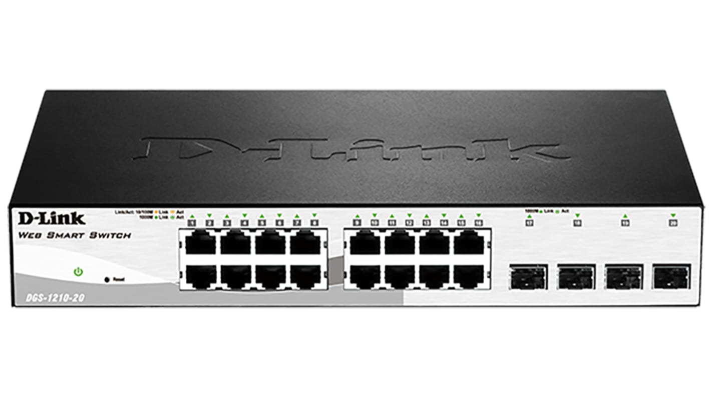 D-Link DGS-1210-20 Ethernet-Switch Rackmontage 20-Port Smart 10/100/1000Mbit/s 280 x 180 x 44mm