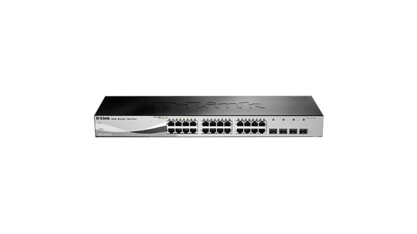 Nie Ethernet Switch 28-portowy , montaż: szafa RACK Gigabit 10/100/1000Mbit/s 24 4, D-Link Element inteligentny