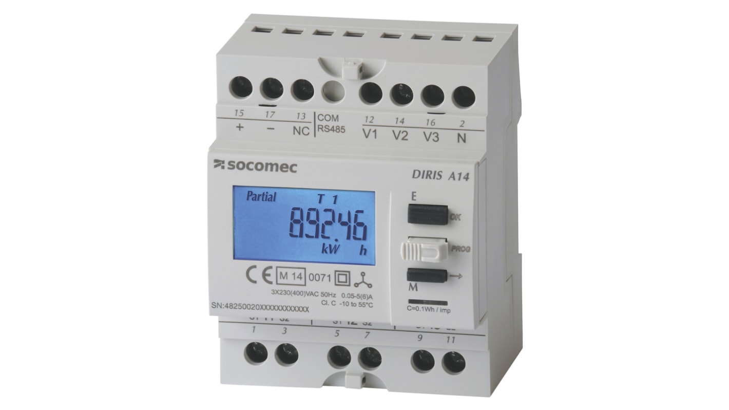 Socomec DIRIS A14 LCD Digital Panel Multi-Function Meter