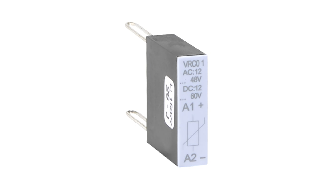 Supresor de varistor de sobretensión WEG VRC0, 50 → 127 V ac, 60 → 180 V dc, para uso con Contactores