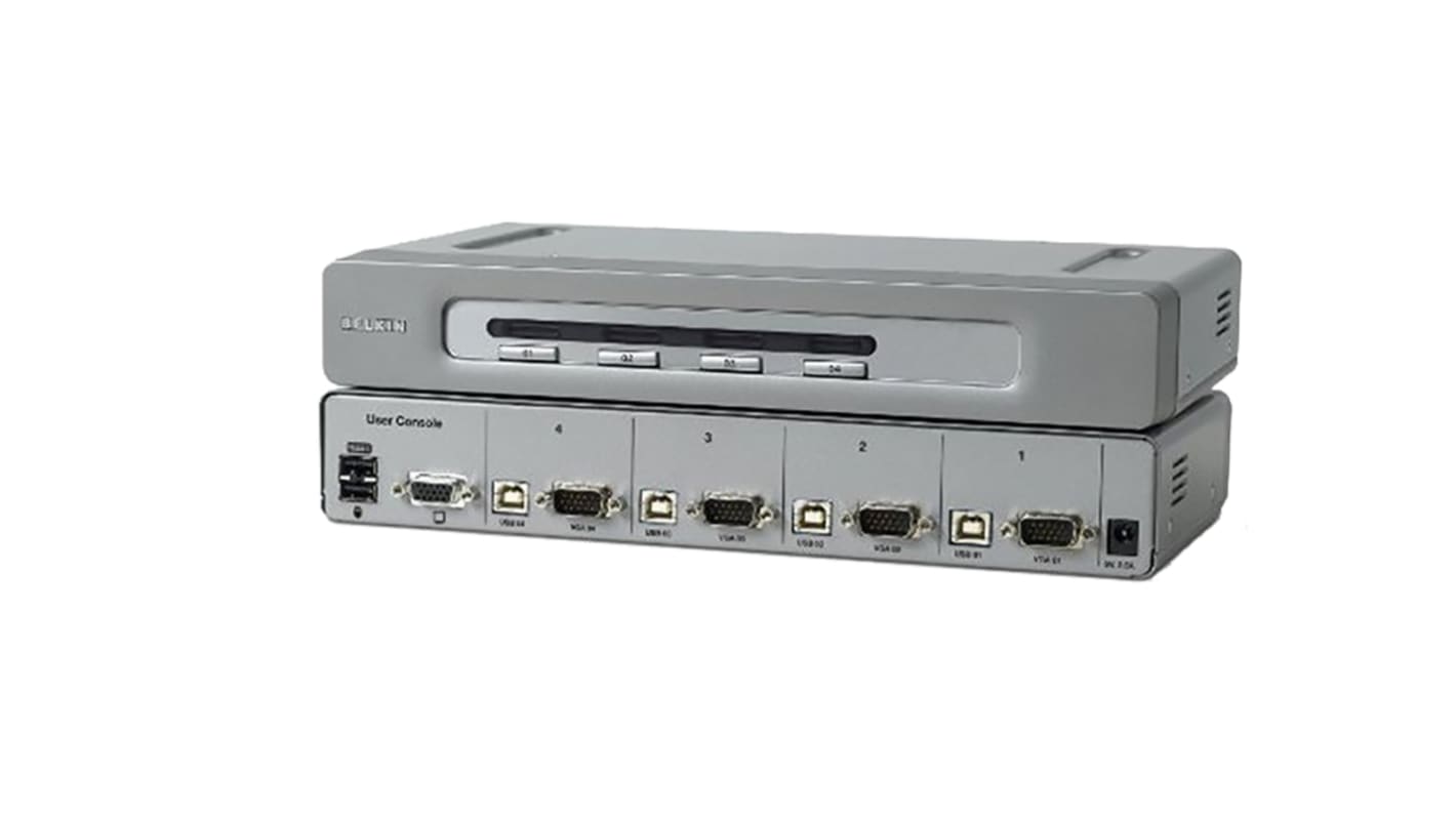 Belkin 4 Port USB VGA KVM Switch, 1920 x 1440 Maximum Resolution