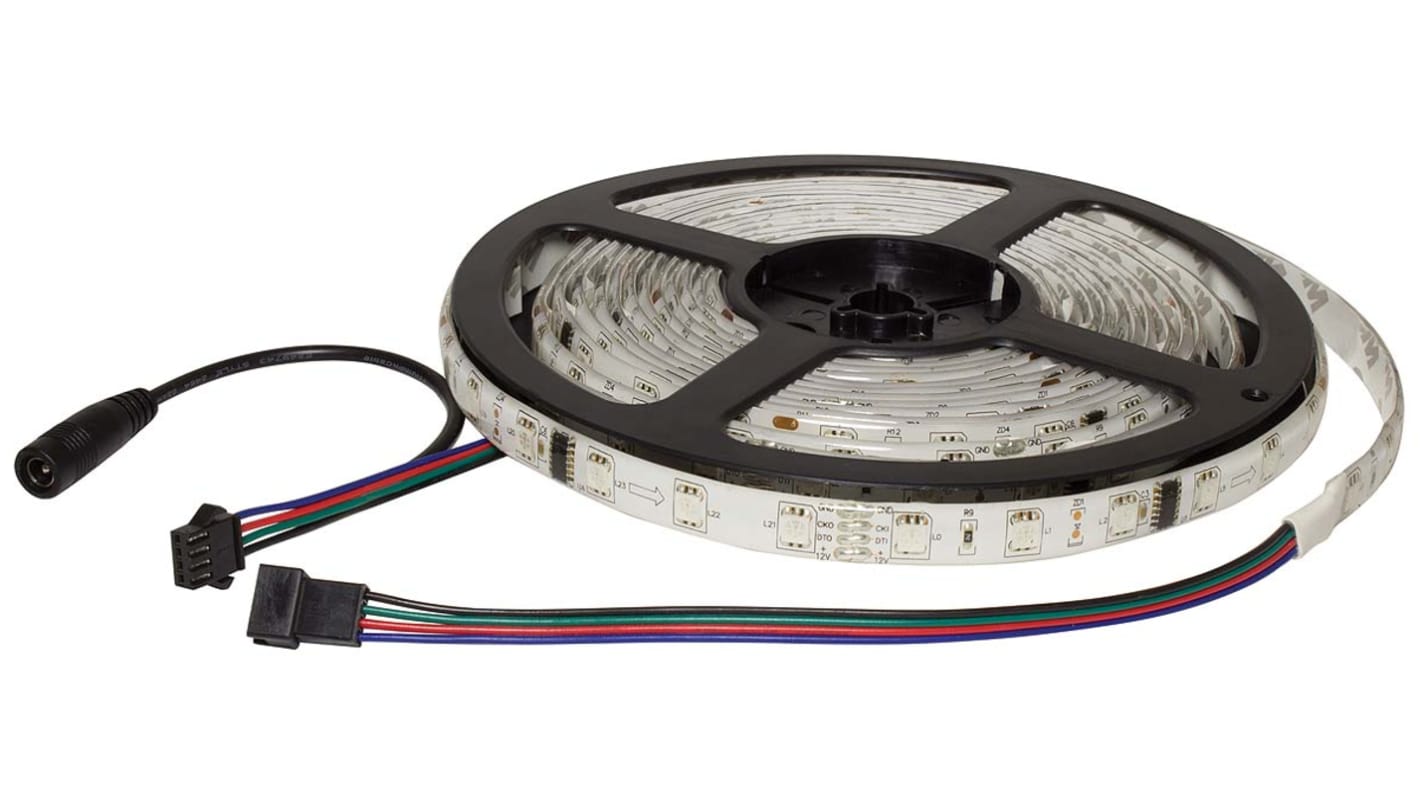 Taśma świetlna LED Niebieski, zielony, czerwony 12V dc W/m: 48 PowerLED