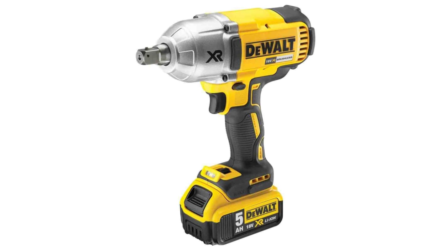 Llave de impacto eléctrica DeWALT DCF899P2-GB 5Ah, 1/2 plg, par máx. 950Nm