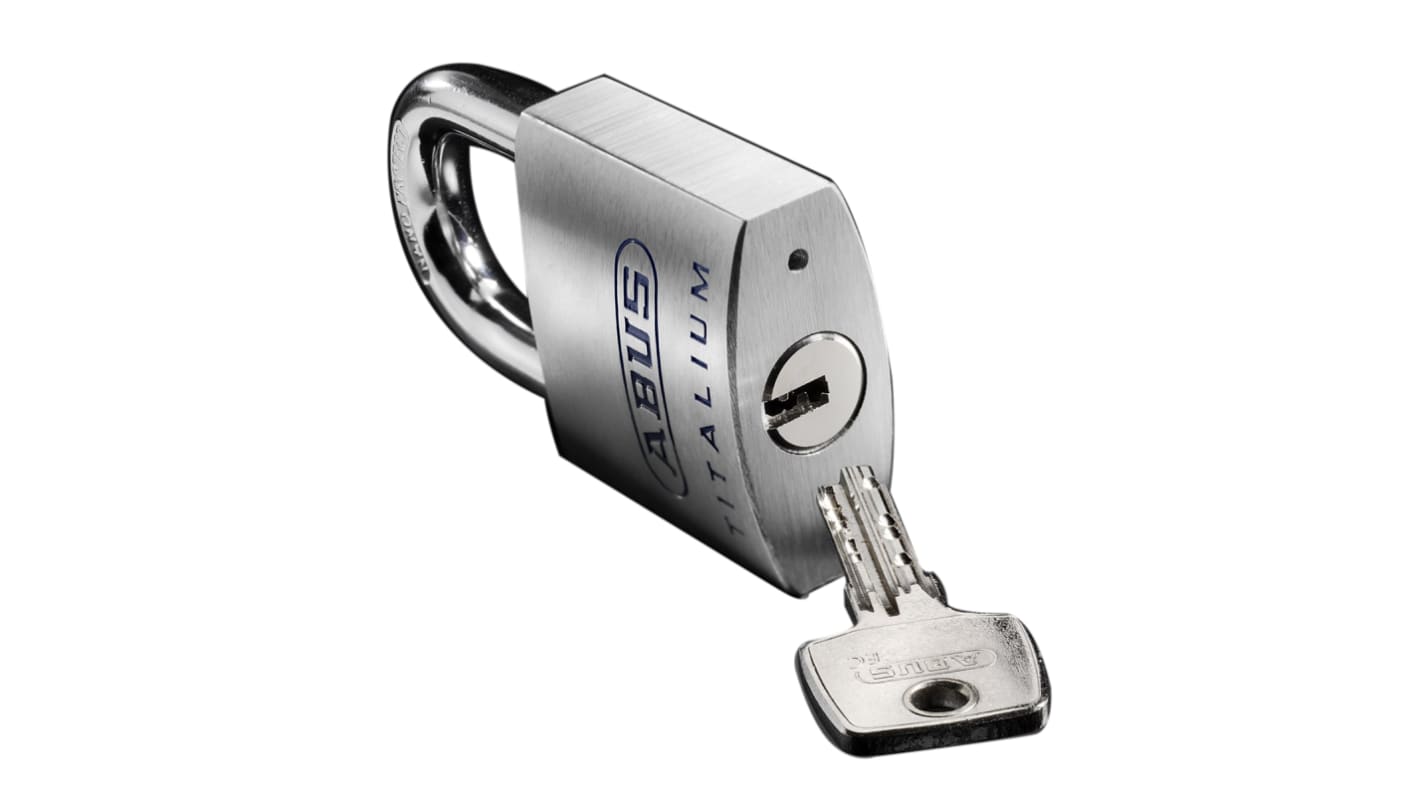 ABUS Key Weatherproof Titanium Safety Padlock, Keyed Alike, 9.5mm Shackle, 50mm Body