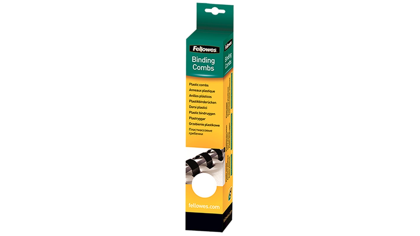 Fellowes White A4 Binding Comb, 6mm Diameter