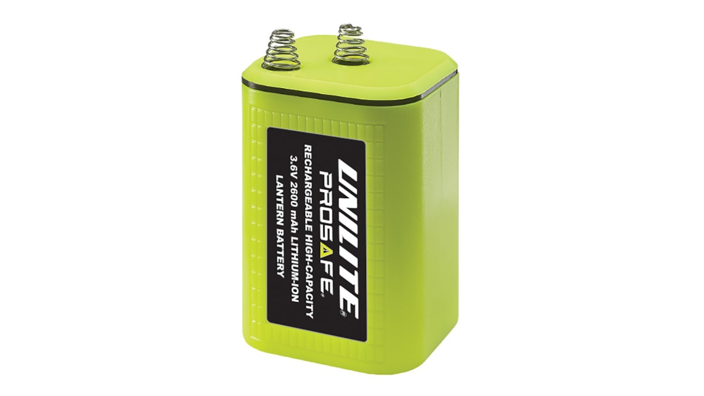 Batería recargable para linterna, Unilite, 3.6V, Ión-Litio, 2.6Ah