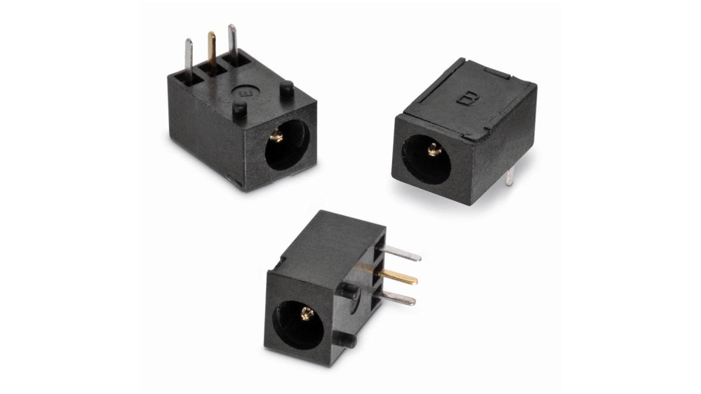 Prise d'alimentation CC, 2.0A, Montage panneau, 20,0 V, 6.3mm