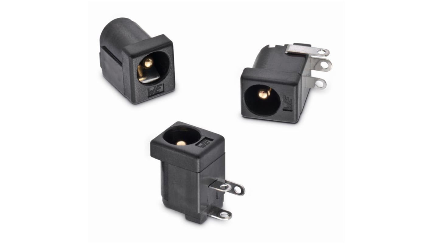 Conector DC hembra a 90° Wurth Elektronik WR-DC, Montaje en Panel, 24,0 V, 5.0A