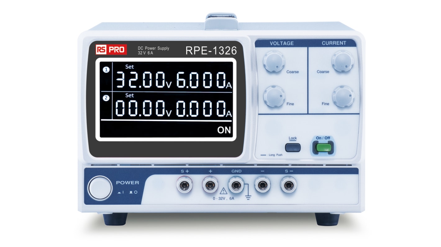 RS PRO Laboratoriestrømforsyning, 1 Udgang, 0 → 30V, 6A, 192W