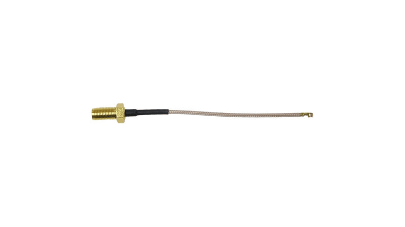 Cable coaxial RG178 RF Solutions, 50 Ω, con. A: U.FL, Macho, con. B: SMA, Hembra, long. 15cm