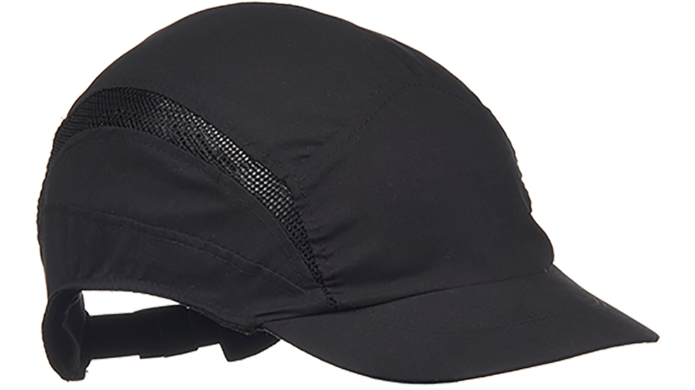Protector Black Standard Peak Bump Cap, ABS Protective Material