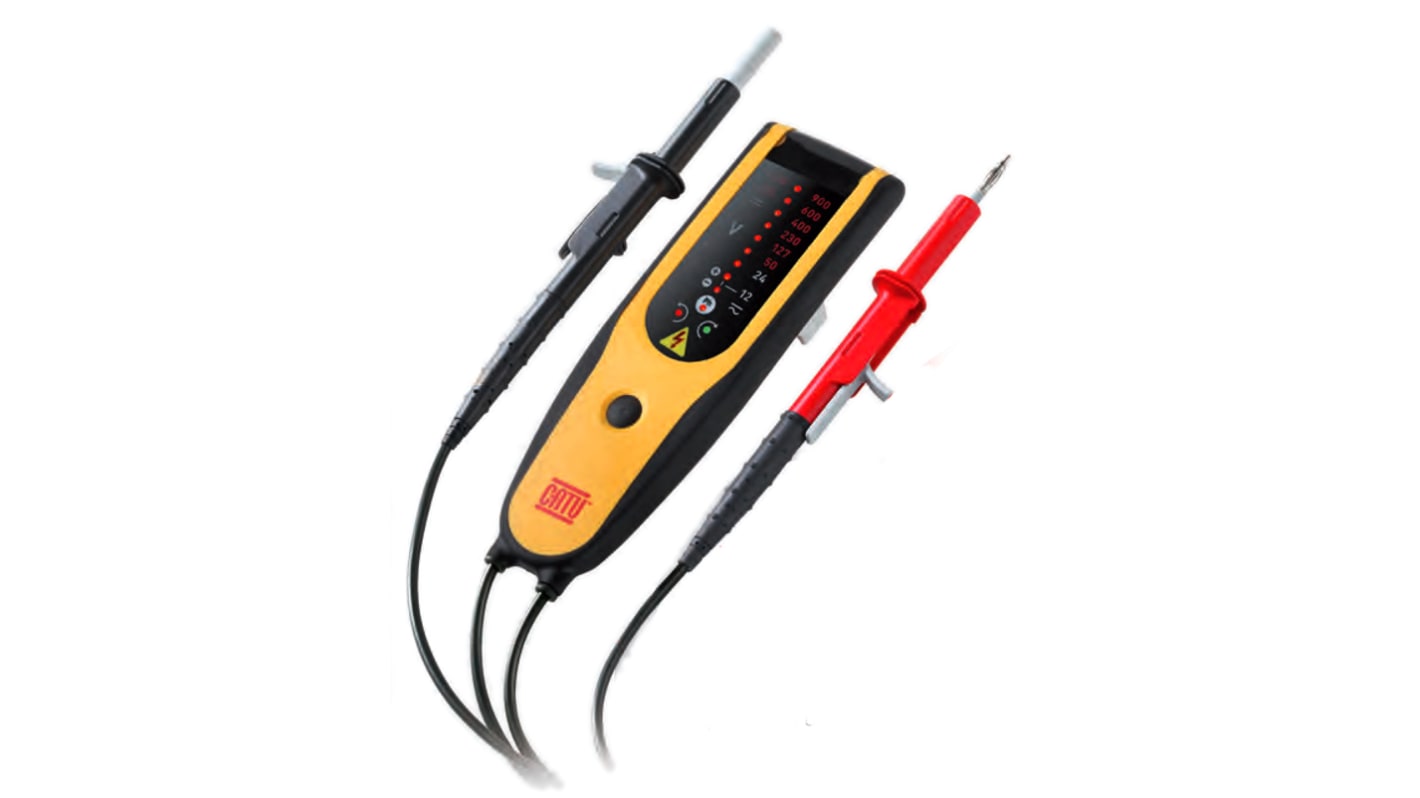 Catu MS-918-PG, LED Voltage tester, 900 V ac, 1000V dc, Continuity Check, Battery Powered, CAT IV