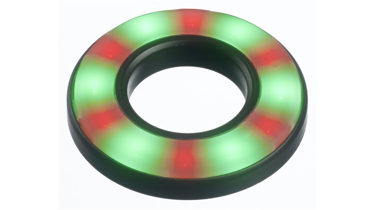 APEM Green, Red Panel Mount Indicator, 12 → 24V dc, 16.1mm Mounting Hole Size, Lead Wires Termination, IP67