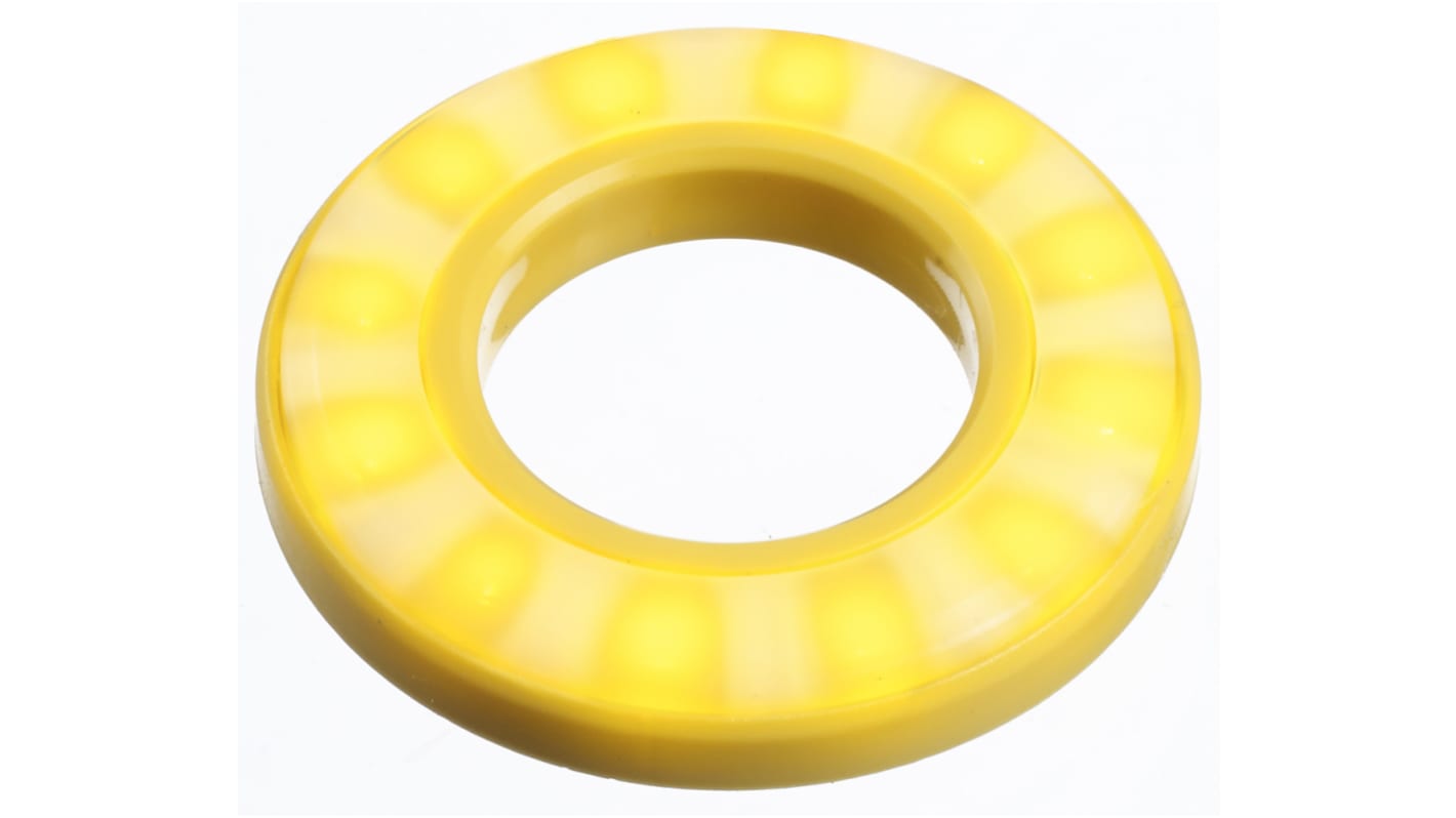 APEM Yellow Panel Mount Indicator, 12 → 24V dc, 16.1mm Mounting Hole Size, Lead Wires Termination, IP67