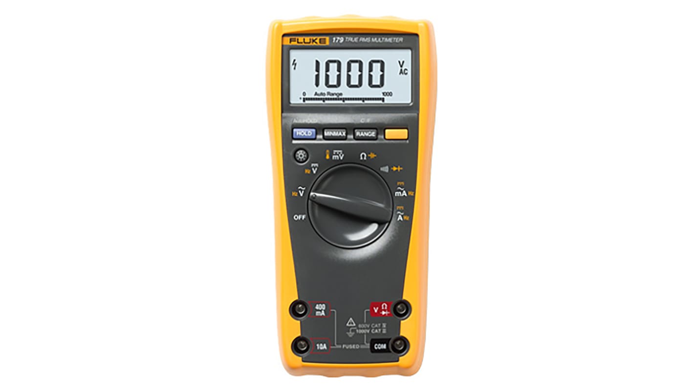 Multimètre numérique 179 Fluke Portable, 1000V c.a. 10A c.a.