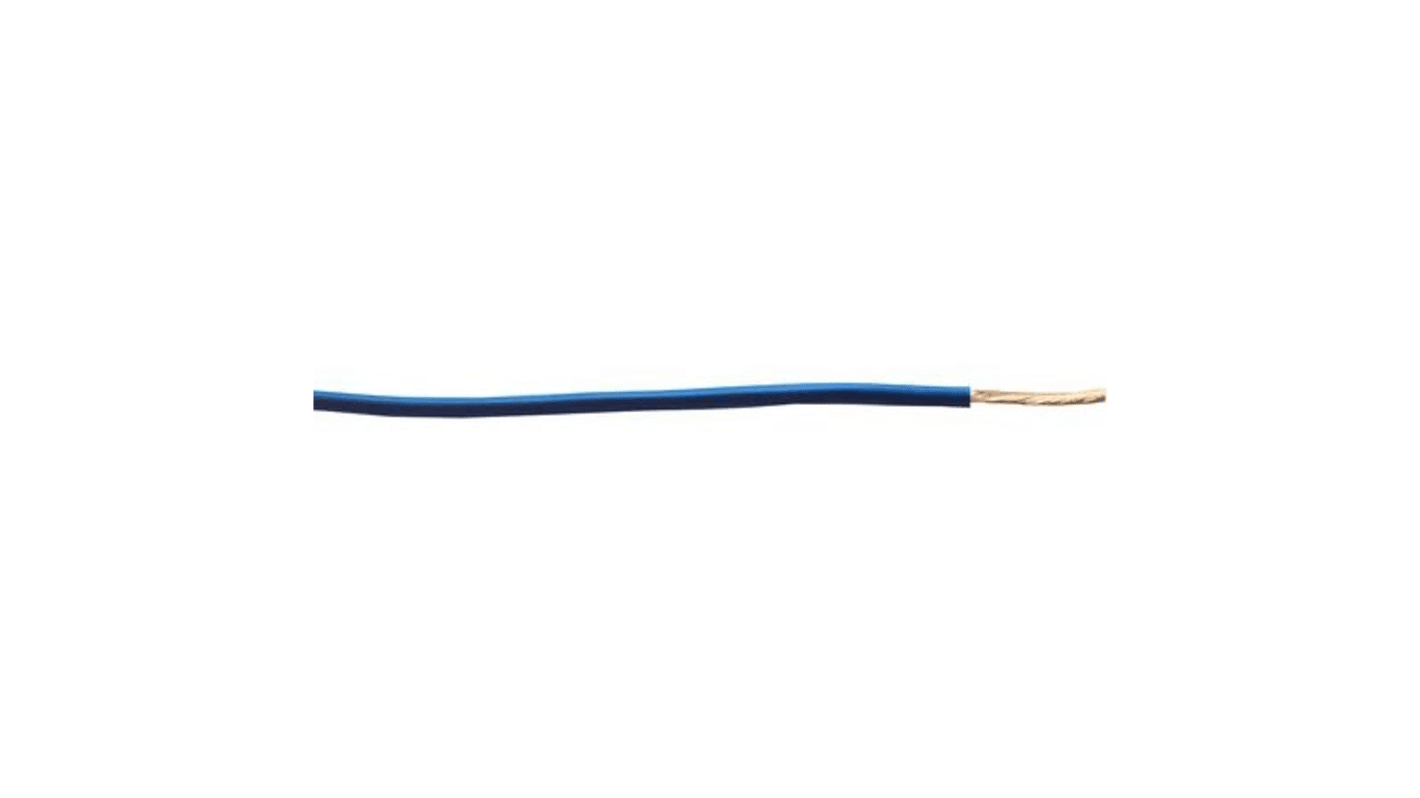 RS PRO Black/Blue 1 mm² Hook Up Wire, 57/0.15 mm, 30m