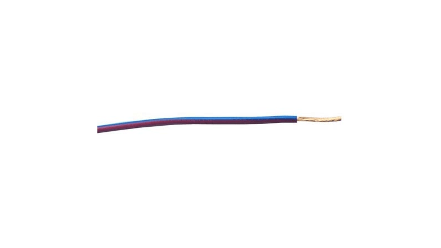 RS PRO Blue/Red 1 mm² Hook Up Wire, 57/0.15 mm, 30m