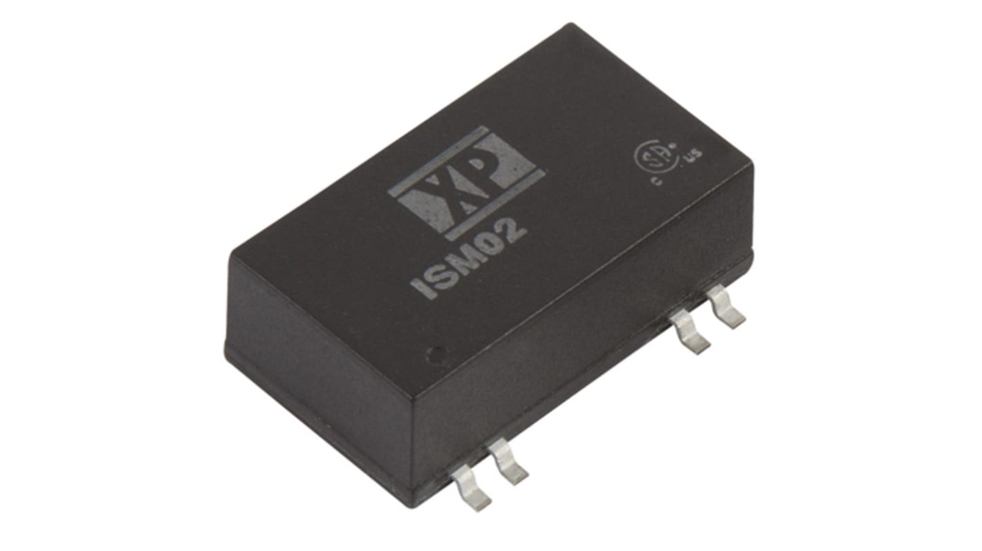 XP Power ISM02 Isolated DC-DC Converter, ±12V dc/ ±83mA Output, 4.5 → 5.5 V dc Input, 2W, Surface Mount, +105°C