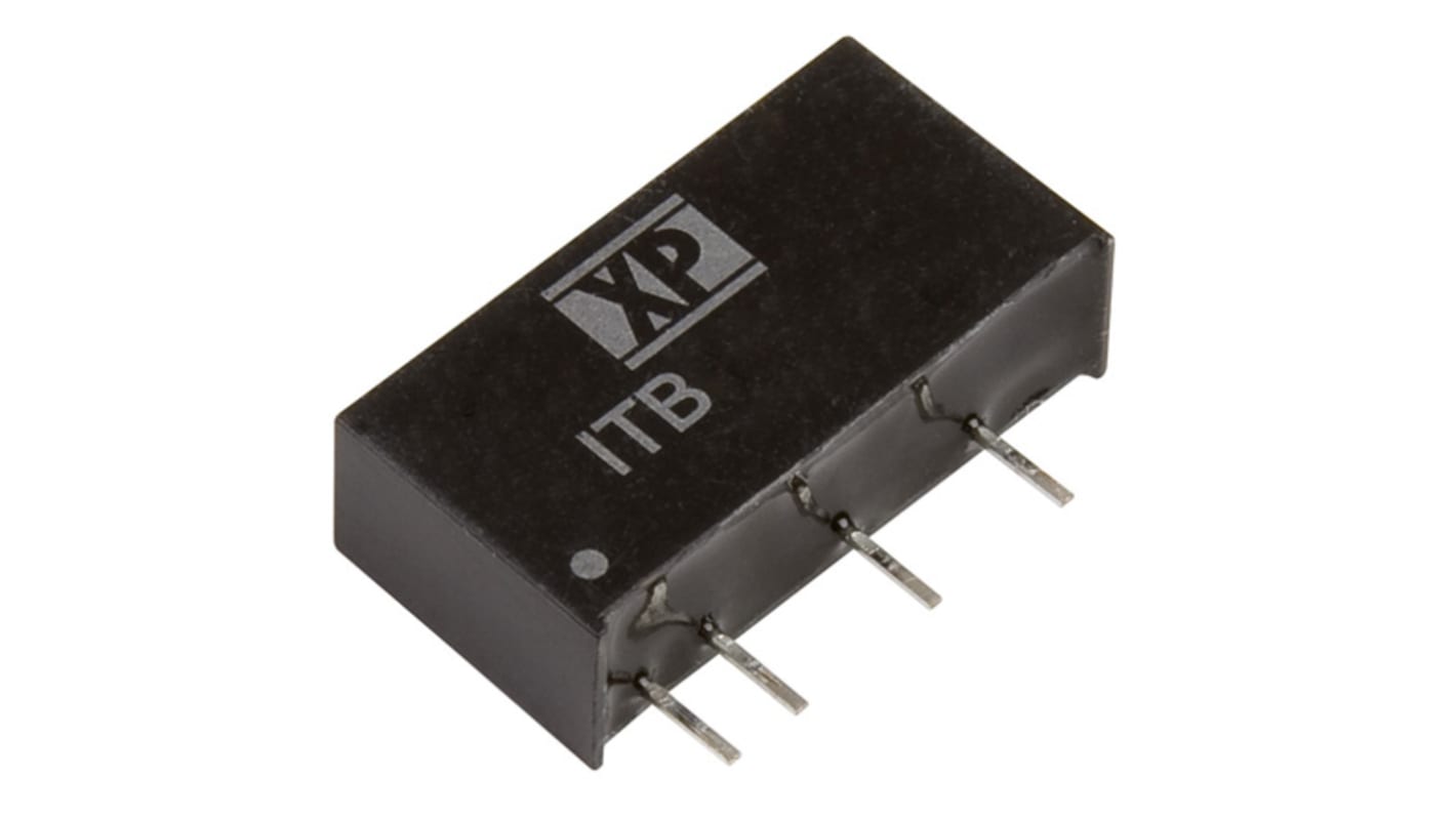 XP Power ITB DC-DC Converter, 12V dc/ 83.3mA Output, 10.8 → 13.2 V dc Input, 1W, Through Hole, +105°C Max Temp