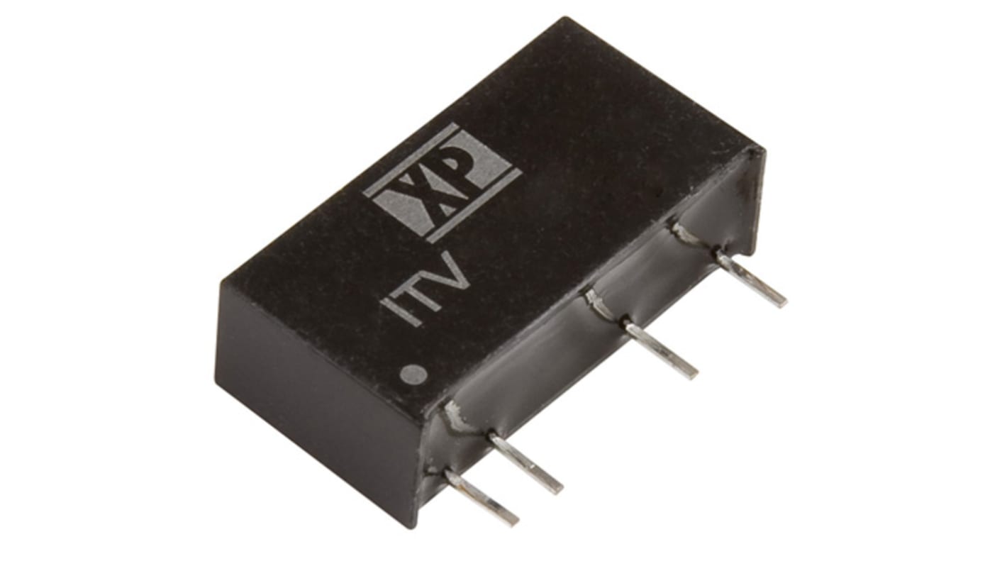 XP Power ITV DC-DC Converter, 5V dc/ 200mA Output, 4.5 → 5.5 V dc Input, 1W, Through Hole, +105°C Max Temp -40°C