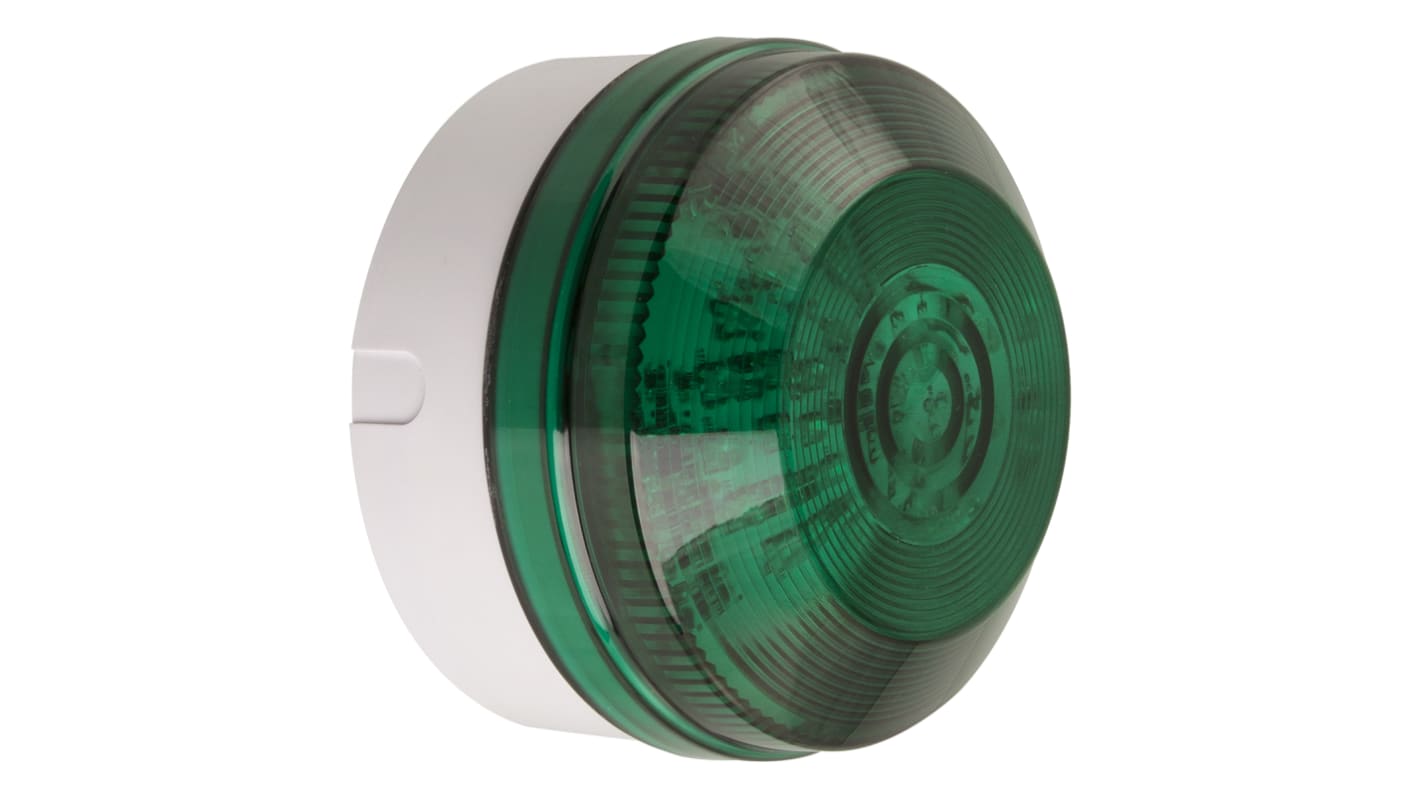 Jeladó Zöld, Villogó, stabil 240mA, LED, Felületre szerelt, falra szerelt rögzítésű, 8 → 20 V ac/dc CE