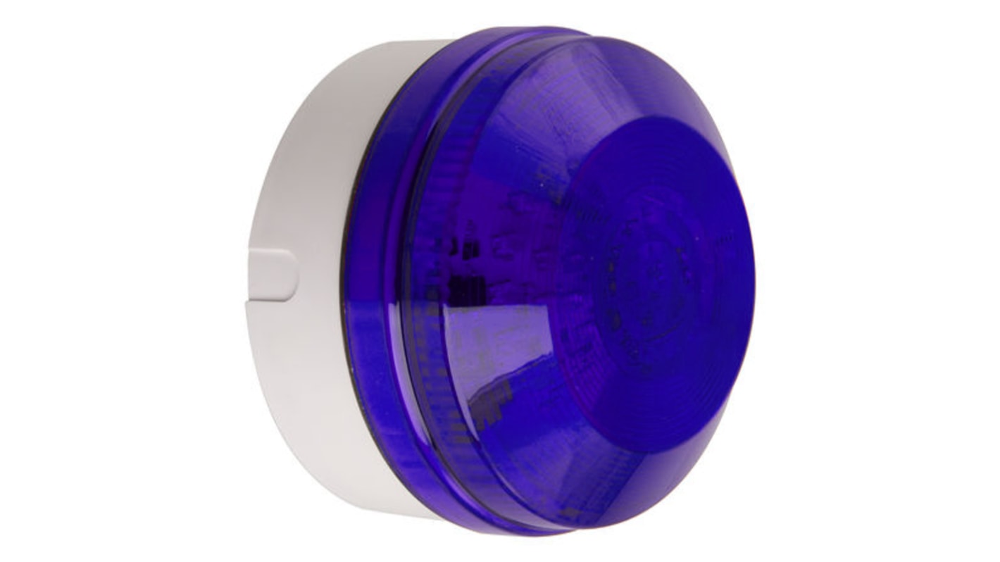 Moflash LED195 Series Blue Flashing Beacon, 40 → 380V DC, 85 → 280V AC, Surface Mount, Wall Mount, LED