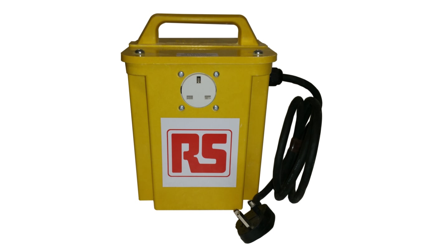 Transformador de aislamiento RS PRO, 3.0kVA, 230V ac, 230V, 2 x 13A