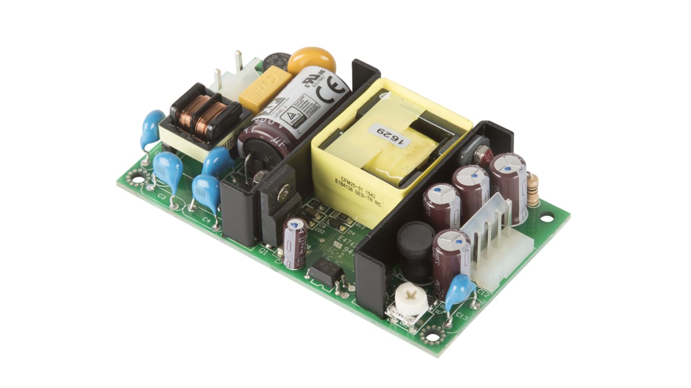 XP Power Switching Power Supply, CU20-09, 9V dc, 4.4A, 20W, 1 Output, 120 → 370 V dc, 85 → 264 V ac Input