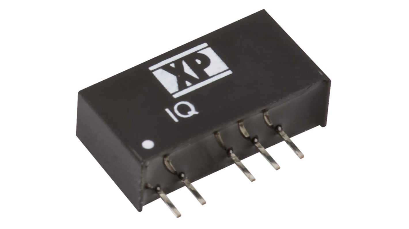 XP Power IQ DC-DC Converter, ±5V dc/ ±200mA Output, 4.5 → 5.5 V dc Input, 1W, Through Hole, +85°C Max Temp -40°C