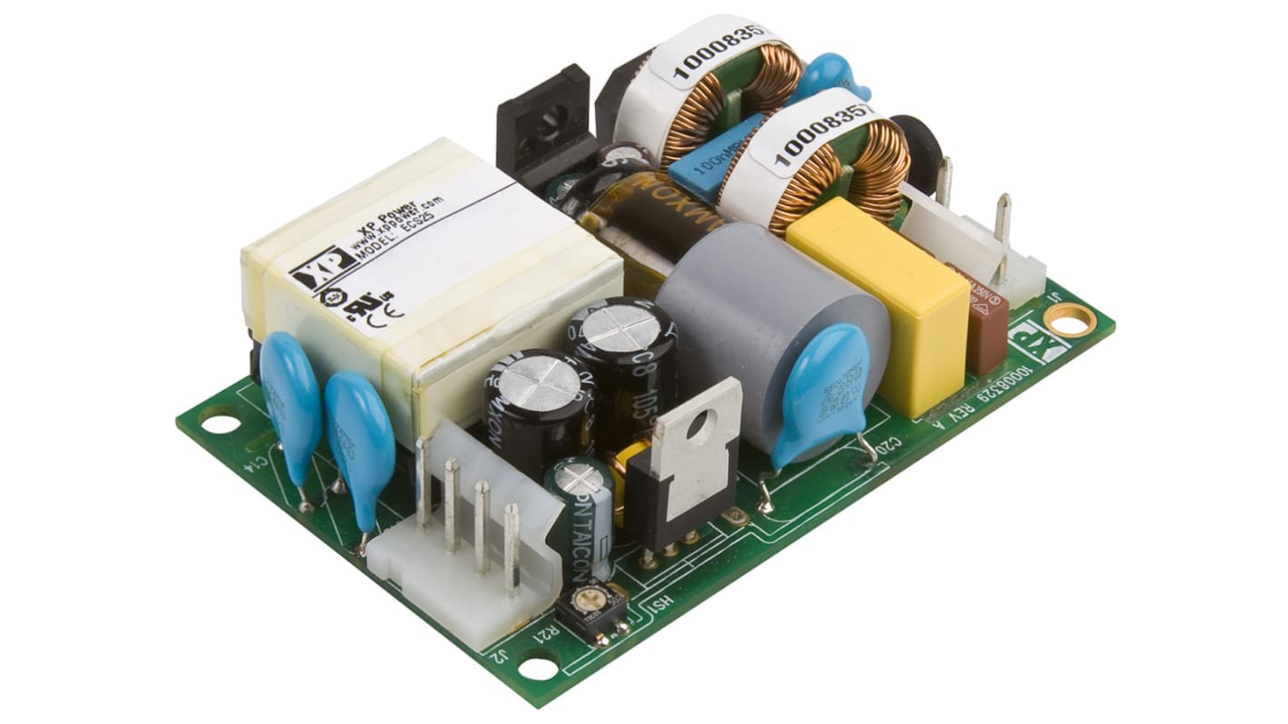 XP Power Switching Power Supply, ECS25US24, 24V dc, 1.04A, 25W, 1 Output, 120 → 370 V dc, 80 → 264 V ac