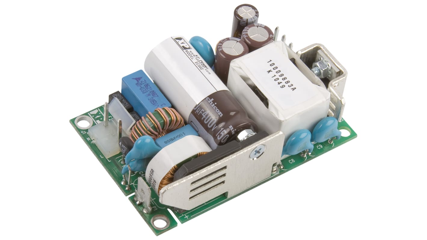 XP Power Switching Power Supply, ECS60US48, 48V dc, 1.25A, 60W, 1 Output, 120 → 370 V dc, 80 → 264 V ac