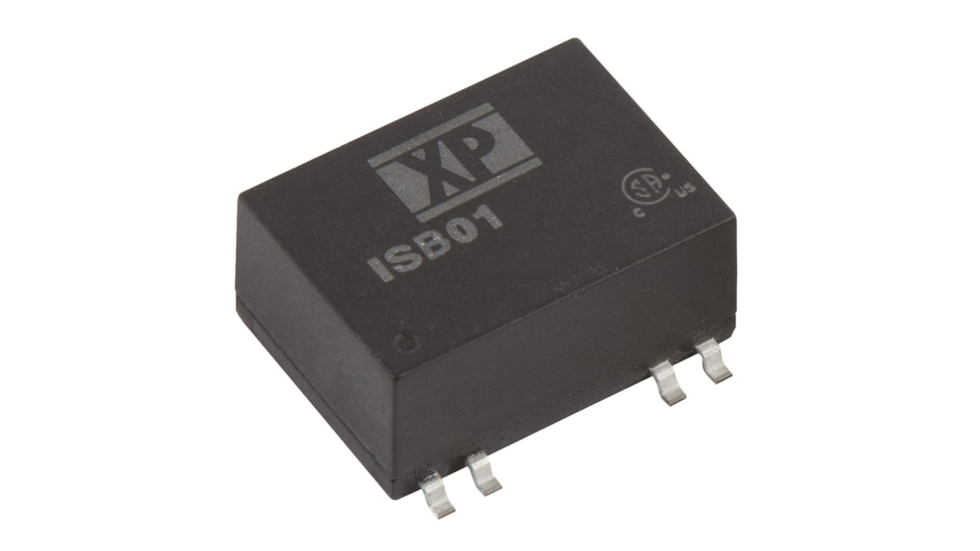 XP Power ISB DC-DC Converter, ±12V dc/ ±42mA Output, 4.5 → 9 V dc Input, 1W, Surface Mount, +95°C Max Temp -40°C